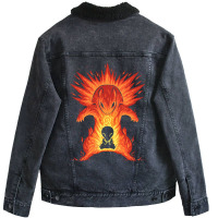 The Explosion Within Typhlosion Cyndaquil Monster Of The Pocket Unisex Sherpa-lined Denim Jacket | Artistshot