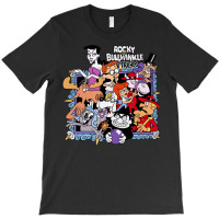 Tribute To Jay Ward Cartoons Rocky And Bullwinkle With Friends T-shirt | Artistshot