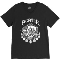 Rpg Class Series Fighter   White Version V-neck Tee | Artistshot