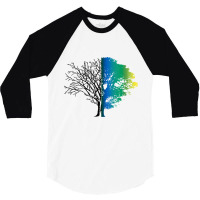 Womens Death & Life Winter & Summer Season   Dead & Live Tree V Neck T 3/4 Sleeve Shirt | Artistshot