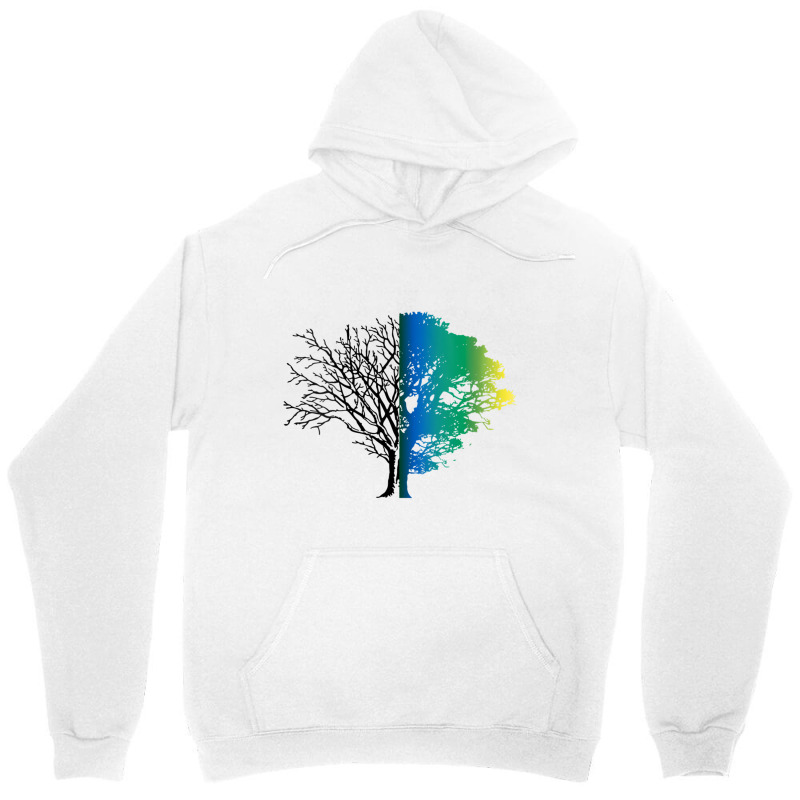 Womens Death & Life Winter & Summer Season   Dead & Live Tree V Neck T Unisex Hoodie by kleebbi | Artistshot