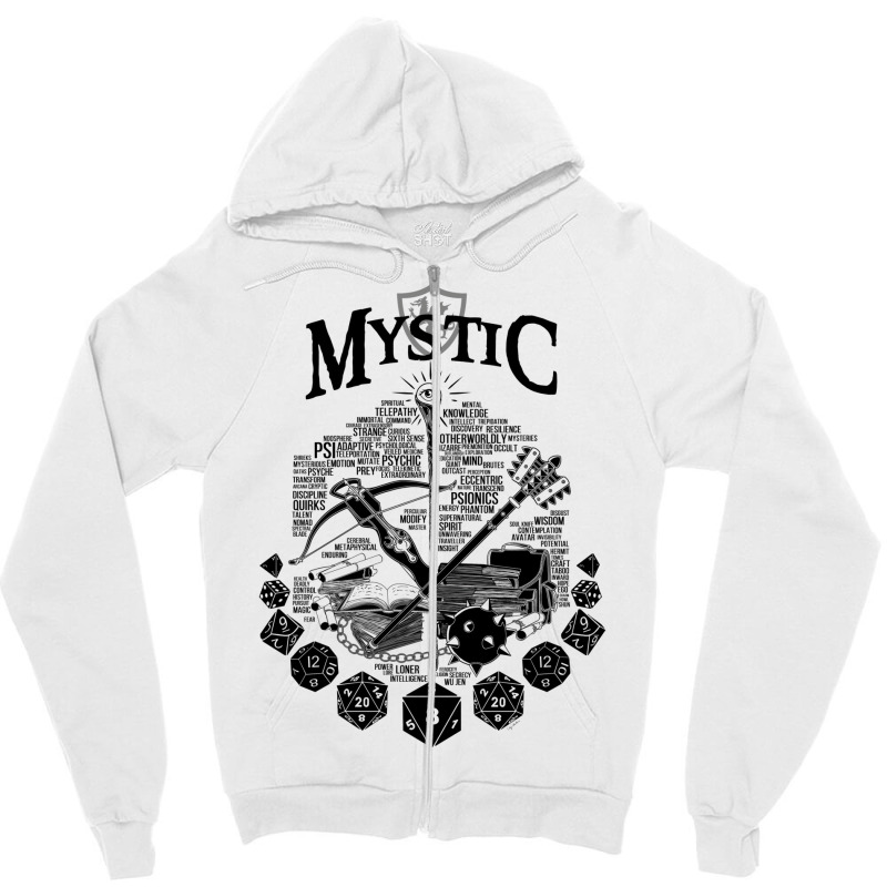 Rpg Class Series Mystic   Black Version Zipper Hoodie by alhajiyavanic | Artistshot