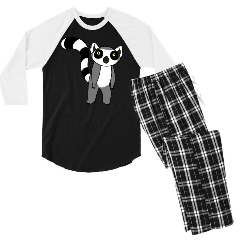 Ring Tailed Lemur Standing Men's 3/4 Sleeve Pajama Set | Artistshot