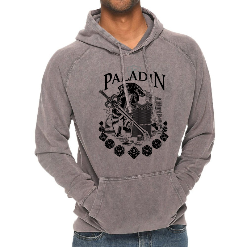 Rpg Class Series Paladin   Black Text Vintage Hoodie by alhajiyavanic | Artistshot