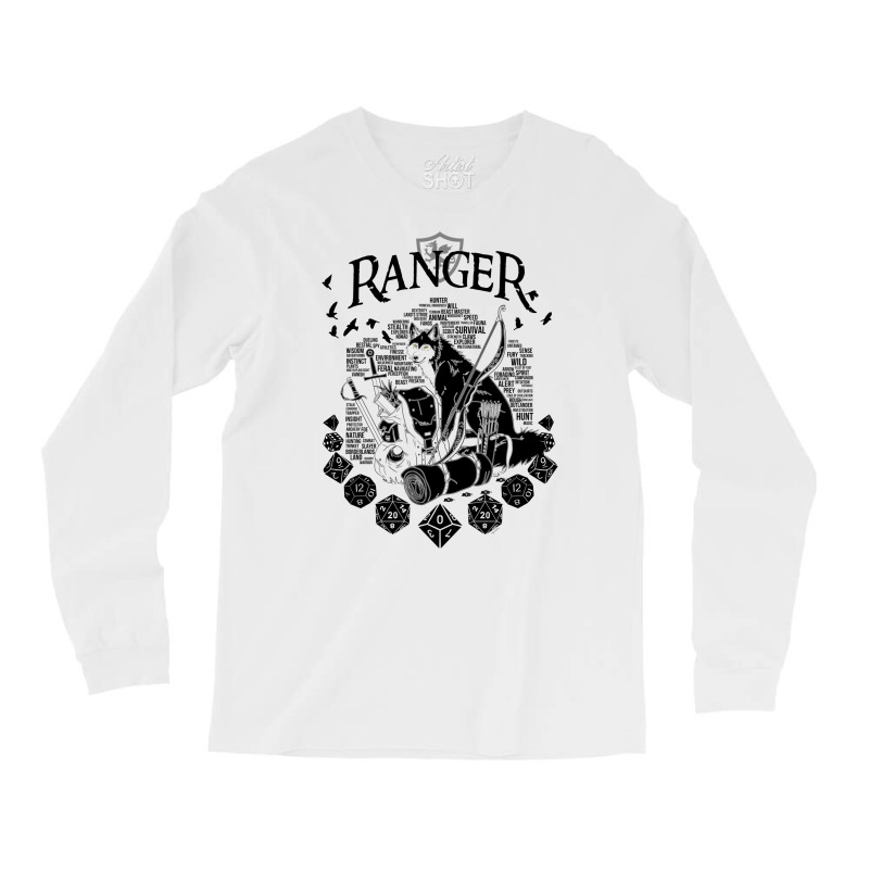 Rpg Class Series Ranger   Black Version Long Sleeve Shirts by alhajiyavanic | Artistshot