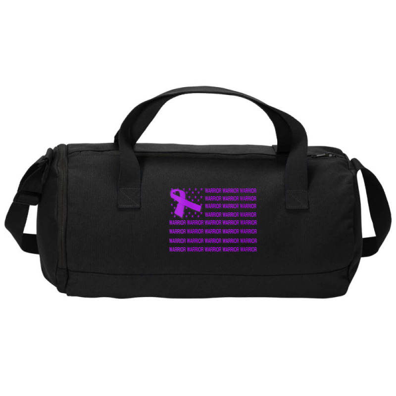 Womens Domestic Violence Warrior   Usa Flag Purple Ribbon V Neck T Shi Duffel Bag | Artistshot