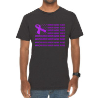 Womens Domestic Violence Warrior   Usa Flag Purple Ribbon V Neck T Shi Vintage T-shirt | Artistshot