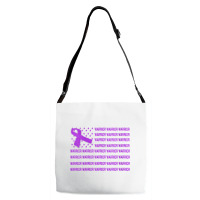 Womens Domestic Violence Warrior   Usa Flag Purple Ribbon V Neck T Shi Adjustable Strap Totes | Artistshot