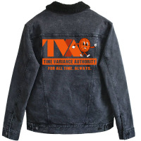 Tva Time Variance Authority Miss Minutes Unisex Sherpa-lined Denim Jacket | Artistshot