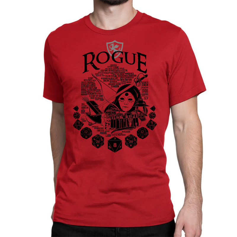 Rpg Class Series Rogue   Black Version Classic T-shirt by alhajiyavanic | Artistshot