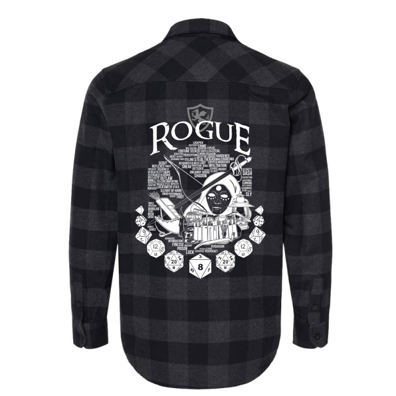 Rpg Class Series Rogue   White Version Flannel Shirt by alhajiyavanic | Artistshot