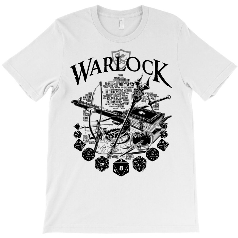 Rpg Class Series Warlock   Black Version T-Shirt by alhajiyavanic | Artistshot