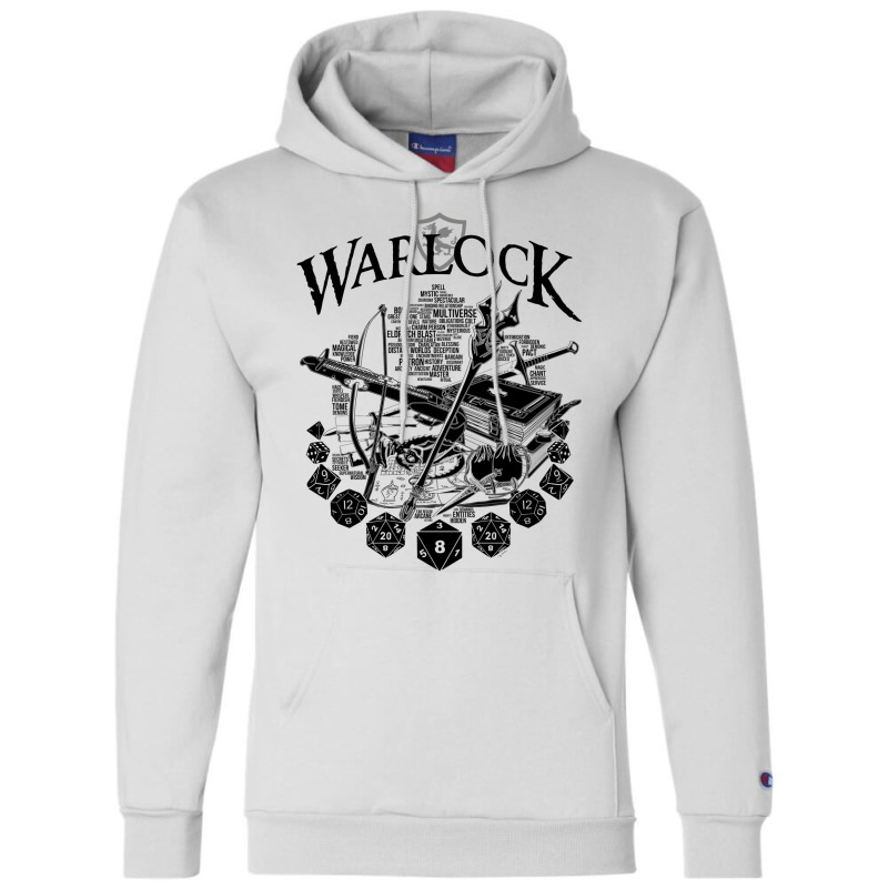 Rpg Class Series Warlock   Black Version Champion Hoodie by alhajiyavanic | Artistshot