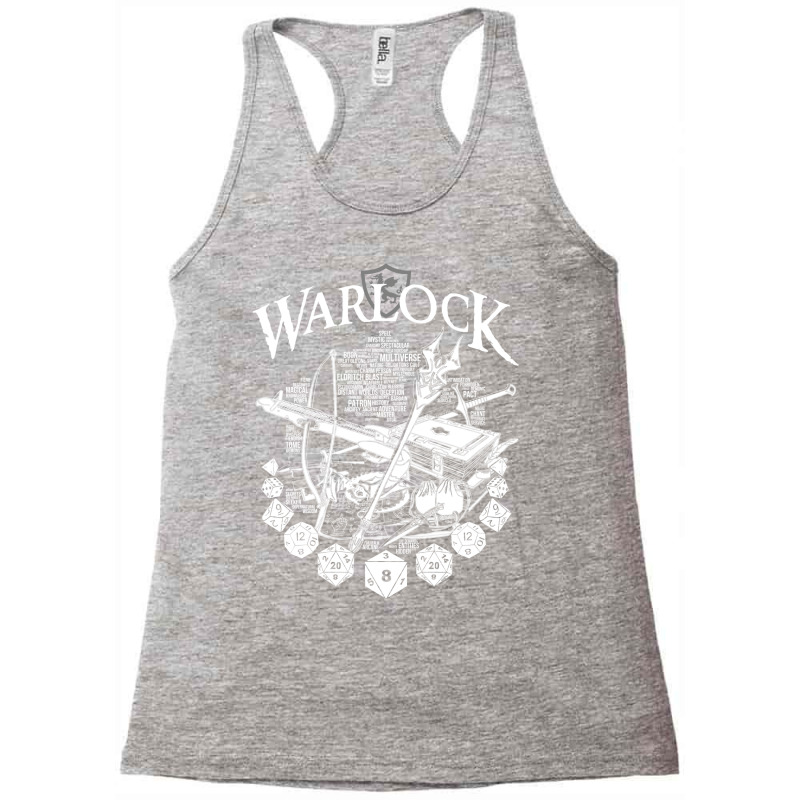 Rpg Class Series Warlock   White Version Racerback Tank by alhajiyavanic | Artistshot