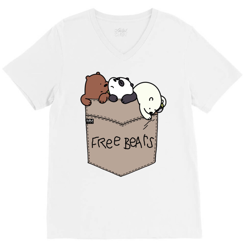 We Bare Bears Pouchie Shirt 1 V-Neck Tee by gunadidropea | Artistshot