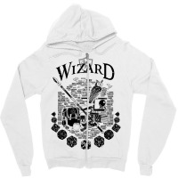 Rpg Class Series Wizard   Black Version Zipper Hoodie | Artistshot