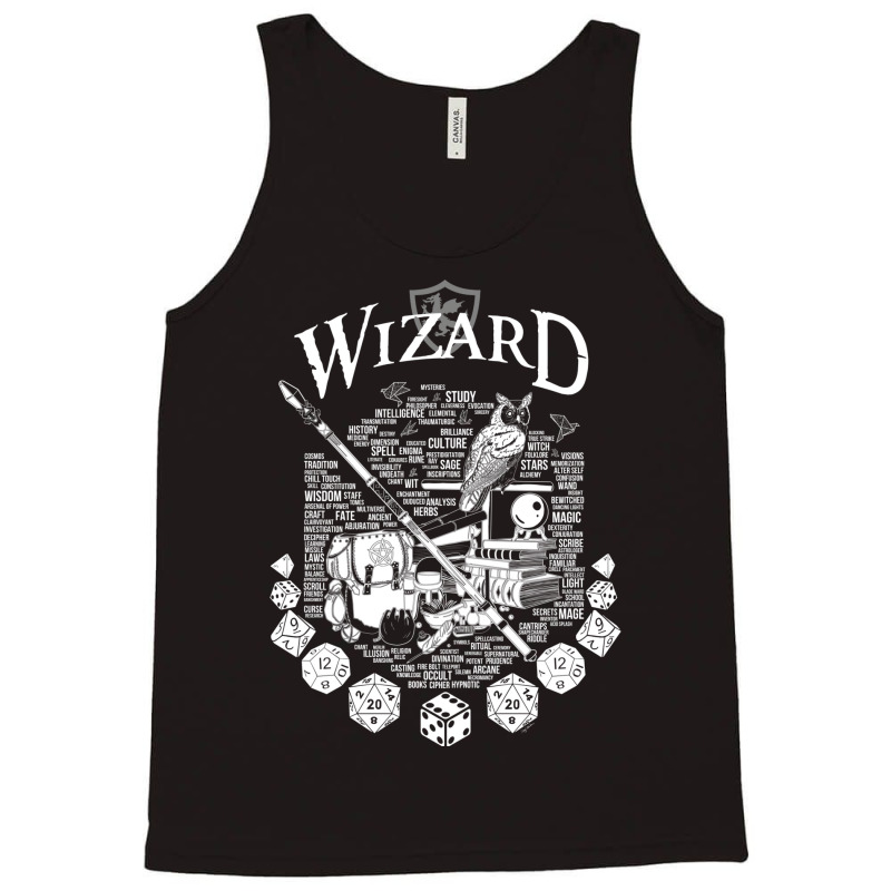 Rpg Class Series Wizard   White Version Tank Top by alhajiyavanic | Artistshot