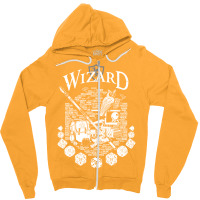 Rpg Class Series Wizard   White Version Zipper Hoodie | Artistshot