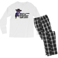 What's A Fella Gotta Do Around Here To Get Some Apple Juice Men's Long Sleeve Pajama Set | Artistshot