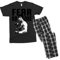 Lee Fear No Man Motivational Saying Men's T-shirt Pajama Set | Artistshot