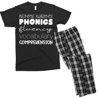 Phonemic Awareness Phonics Fluency Vocab Comprehension T Shirt Men's T-shirt Pajama Set | Artistshot