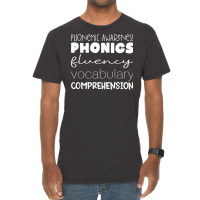 Phonemic Awareness Phonics Fluency Vocab Comprehension T Shirt Vintage T-shirt | Artistshot