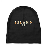 Artistshort Trending Texas-style Island Dude In Tan And Orange Baby Beanies | Artistshot