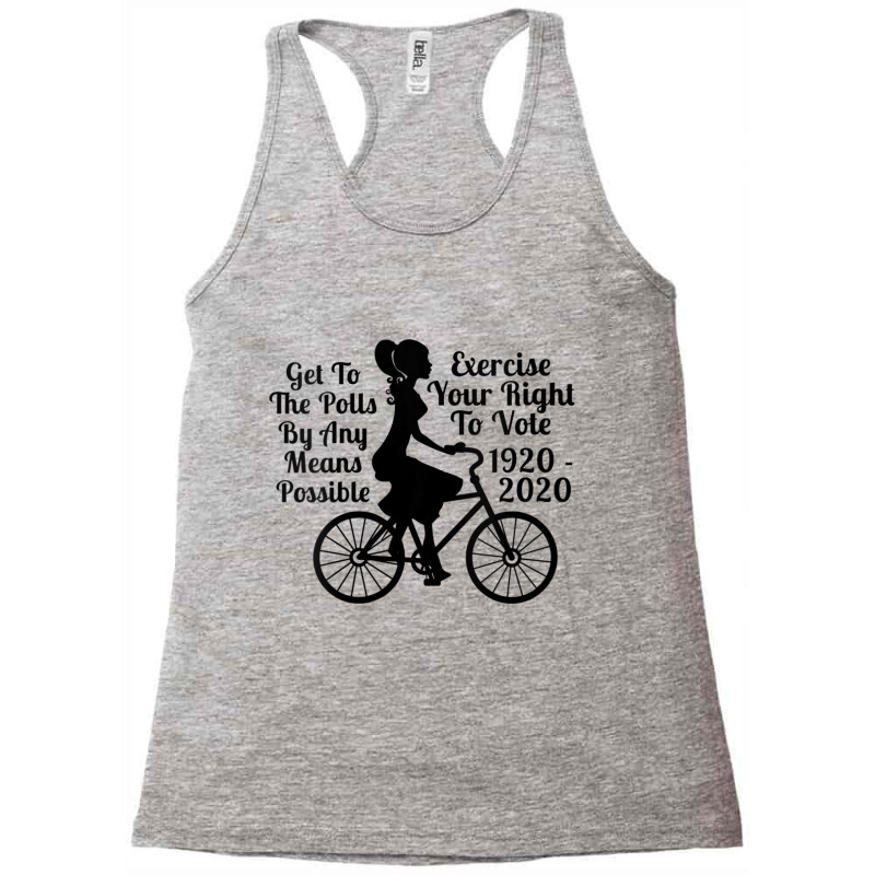 Womens Get To Polls Women's Suffrage Gift Right To Vote Centennial V N Racerback Tank | Artistshot