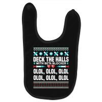 Deck The Halls Beta Blockers Nurse Christmas Ugly Sweater Baby Bibs | Artistshot