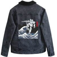 Trending Mecha Wave Unisex Sherpa-lined Denim Jacket | Artistshot