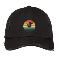 Artistshort Trending Anglerfish Sunset Retro Vintage 70s Funny Animal Vintage Cap | Artistshot