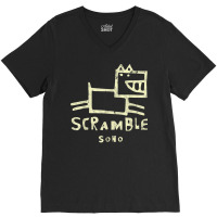 Scramble Soho Studio Cat Funny T Shirt V-neck Tee | Artistshot