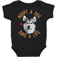 Limited Edition Adopt A Dog Save A Life Rescue Alaskan Malamute Baby Bodysuit | Artistshot