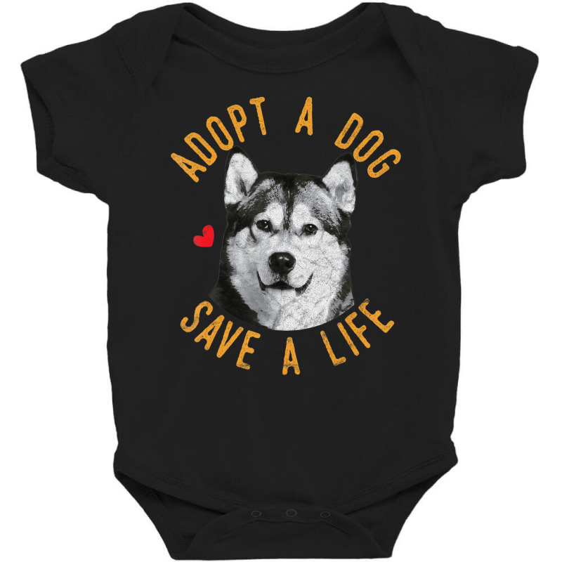 Limited Edition Adopt A Dog Save A Life Rescue Alaskan Malamute Baby Bodysuit | Artistshot