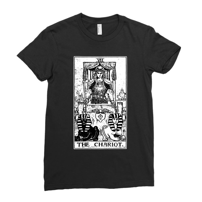 The Chariot Tarot Card Major Arcana Fortune Telling Occult Essential Ladies Fitted T-Shirt by apolitery | Artistshot