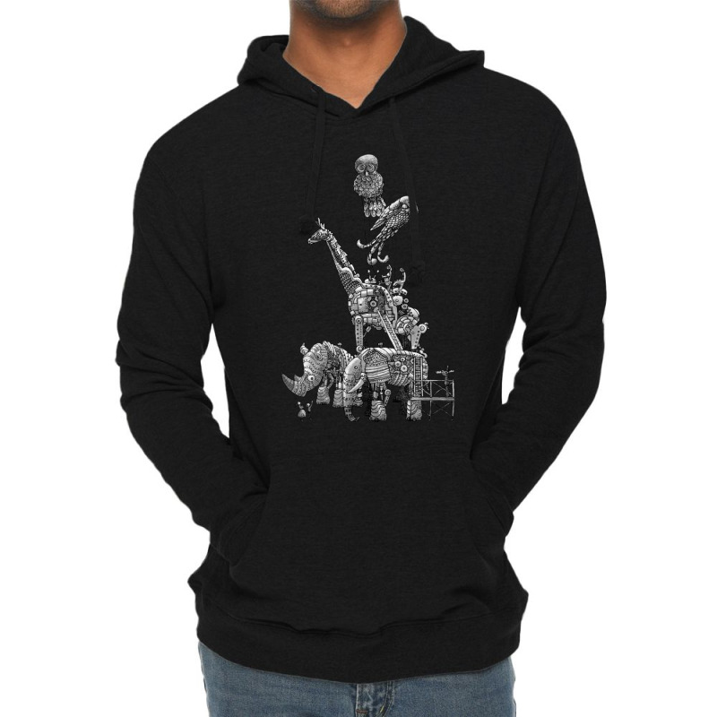 The Clockwork Menagerie Silver Lightweight Hoodie by apolitery | Artistshot