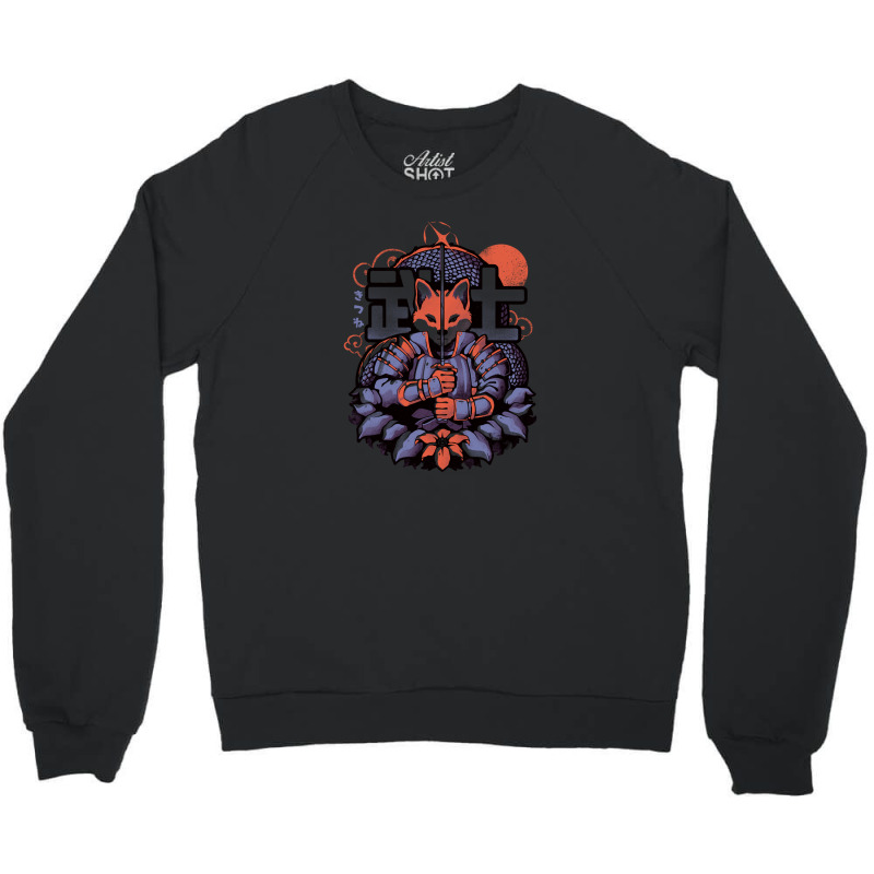 Samurai Fox   Cute Animal Warrior Gift Crewneck Sweatshirt by hasan2 | Artistshot