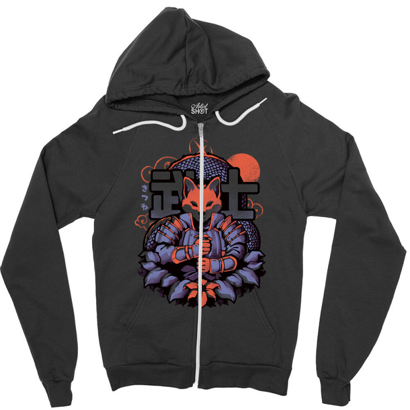 Samurai Fox   Cute Animal Warrior Gift Zipper Hoodie by hasan2 | Artistshot