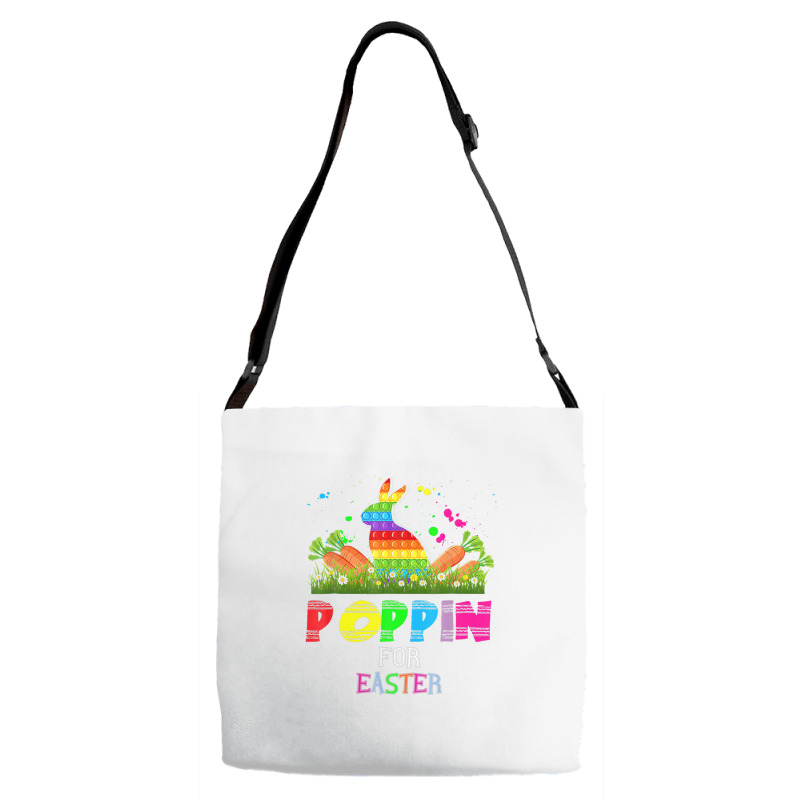 Cute Bunny Bubble Pop Easter Bunny Poppin For Easter Adjustable Strap Totes | Artistshot