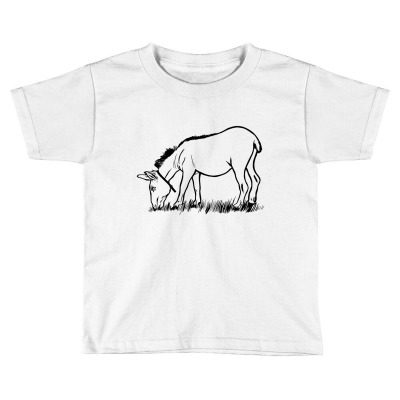 Donkey Eating Toddler T-shirt Designed By Dirjaart