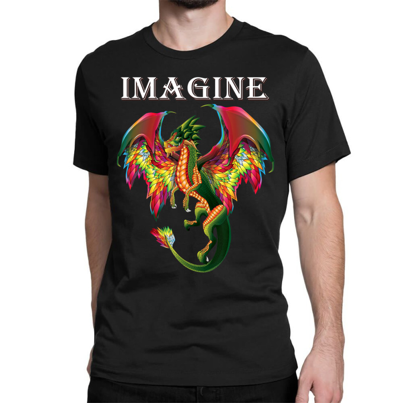 Hot Trend Imagine Being A Dragon Breathing Fire Magical Wings Boys Men Classic T-shirt by behindcedar22 | Artistshot