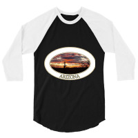 Artistshort Trending Arizona Sunset With Saguaro Cactus 3/4 Sleeve Shirt | Artistshot