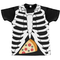 Hot Trend Funny Skeleton Halloween Pizza Graphic T-shirt | Artistshot