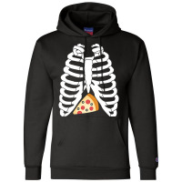 Hot Trend Funny Skeleton Halloween Pizza Champion Hoodie | Artistshot