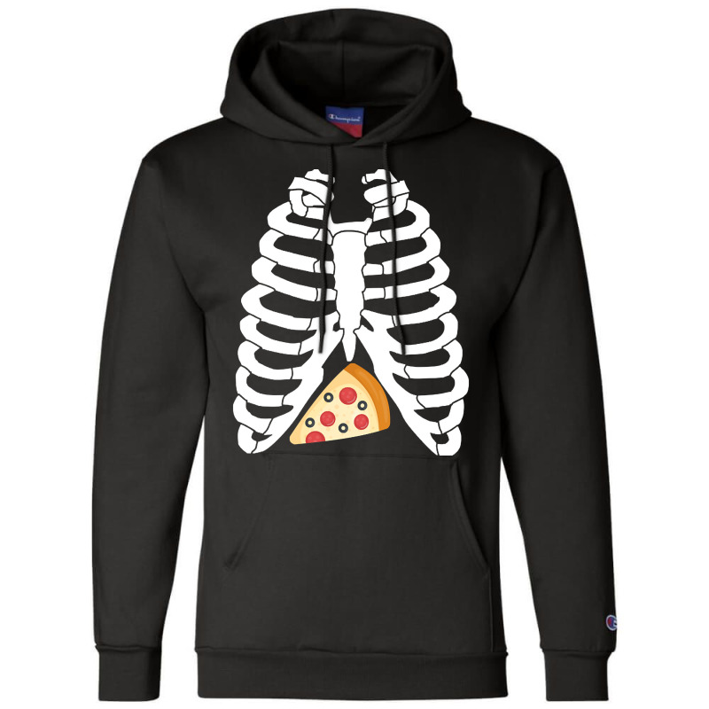 Hot Trend Funny Skeleton Halloween Pizza Champion Hoodie by quanghuydinh1 | Artistshot