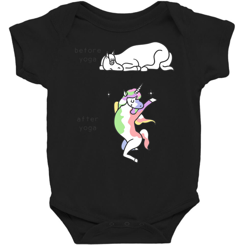 Limited Edition Before And After Yoga Unicorn Baby Bodysuit | Artistshot