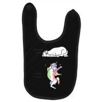 Limited Edition Before And After Yoga Unicorn Baby Bibs | Artistshot