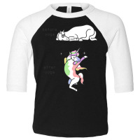 Limited Edition Before And After Yoga Unicorn Toddler 3/4 Sleeve Tee | Artistshot