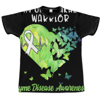 Womens Lyme Disease Tshirt Awareness Green Ribbon Warrior Women V Neck Graphic T-shirt | Artistshot