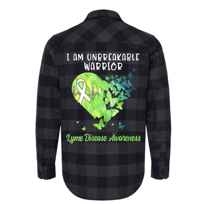 Womens Lyme Disease Tshirt Awareness Green Ribbon Warrior Women V Neck Flannel Shirt | Artistshot